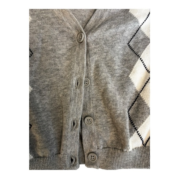Brandy Melville button up cropped grey cardigan sweater one size - Picture 3 of 6